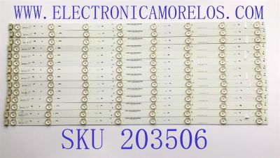 KIT DE LED'S PARA TV VIZIO ((INCOMPLETO SOLO 14 PIEZAS)) / NUMERO DE PARTE E700DLB003-003 / E700DLBE70 / E700DLB003-002 / E306084 / MODELOS E700I-B3 / E700I-B3 LFTRRGBQ / E700I-B3 LFTRRGBR / NOTA IMPORTANTE:KIT CONSTA DE 18 PIEZAS EN TOTAL